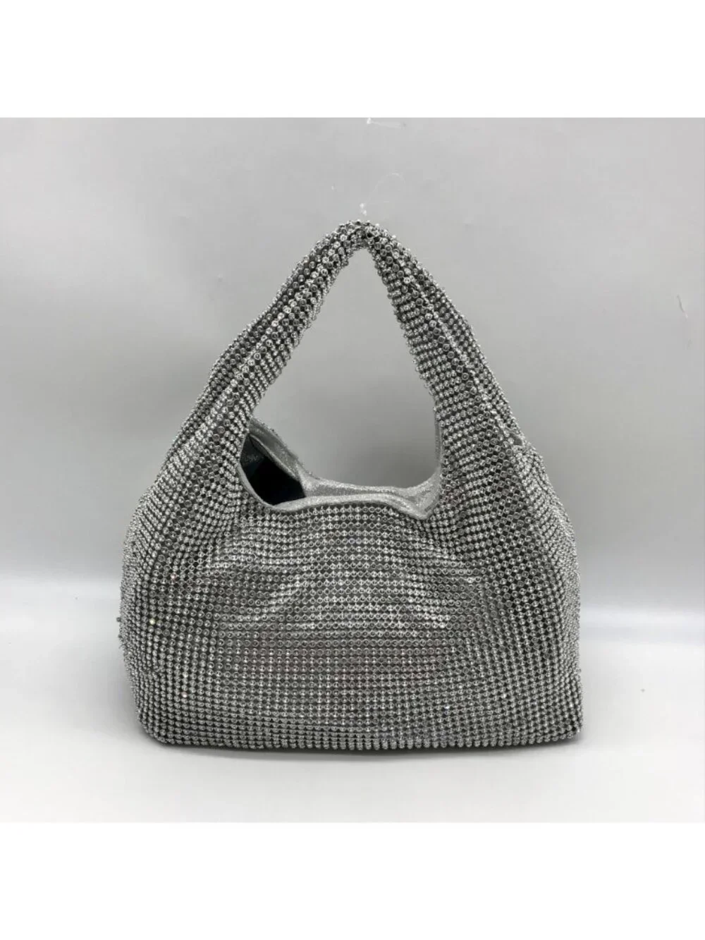 I.N.C. International Concepts Silver Mesh Crystal Hobo Bag
